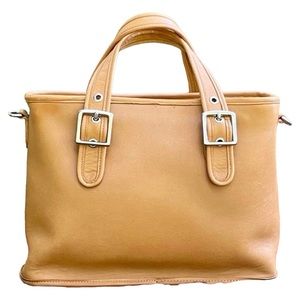 COACH Vintage Legacy 9063 Luxury Designer Tan Leather Satchel Shoulder Bag